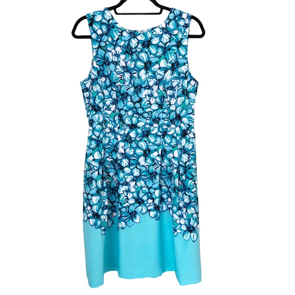 Sandra Darren Sleeveless Floral Midi Dress